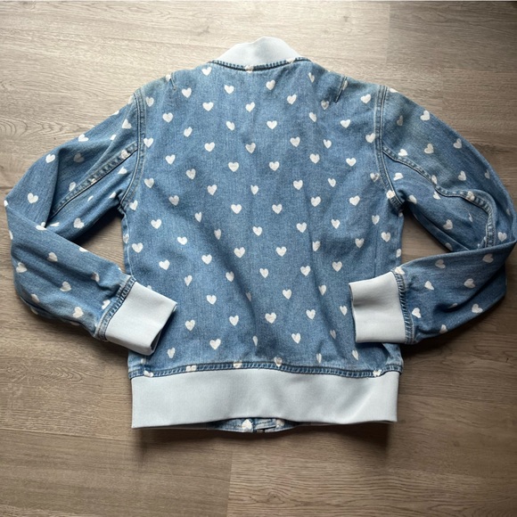 PacSun Vintage Heart Denim Bomber jacket (s) - Picture 3 of 7